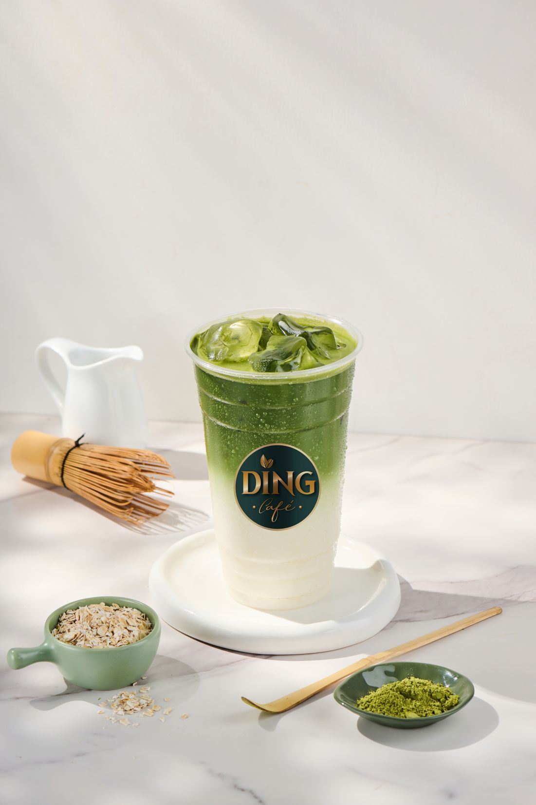 Oat Matcha Latte - Dairy-Free Green Tea Latte | Ding Cafe